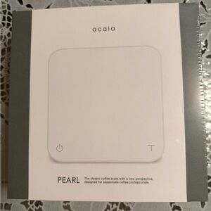 Acaia Pearl coffee scale in white